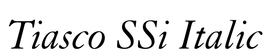 Tiasco SSi Italic Yazı tipi ücretsiz indir
